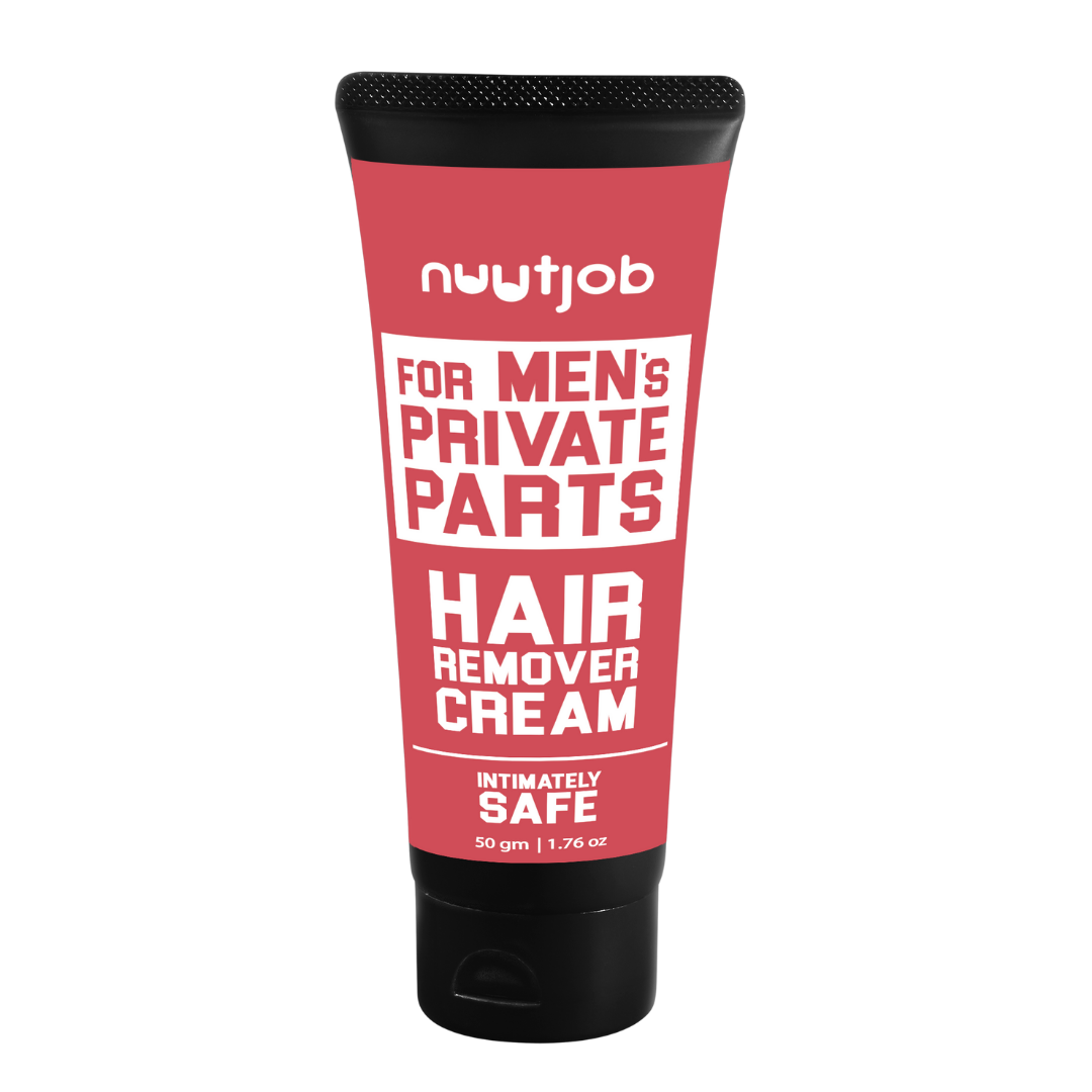 Nuutjob Intimate Hair Removal Cream for Men – Painless Hair Removal for Groin, Butt, and Shaft | Gentle & Fast-Acting Cream for Sensitive Skin - 50 gm